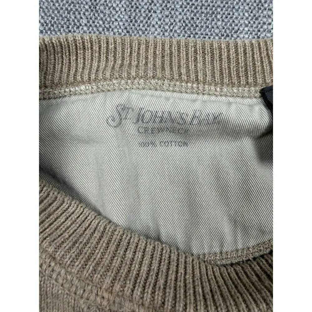 St. John’s Bay Women’s Sweatshirt Large Brown Cotton Raglan Crewneck Pullover